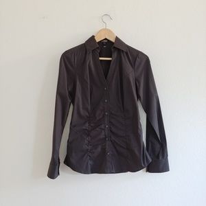 Express Gray Button Down Shirt